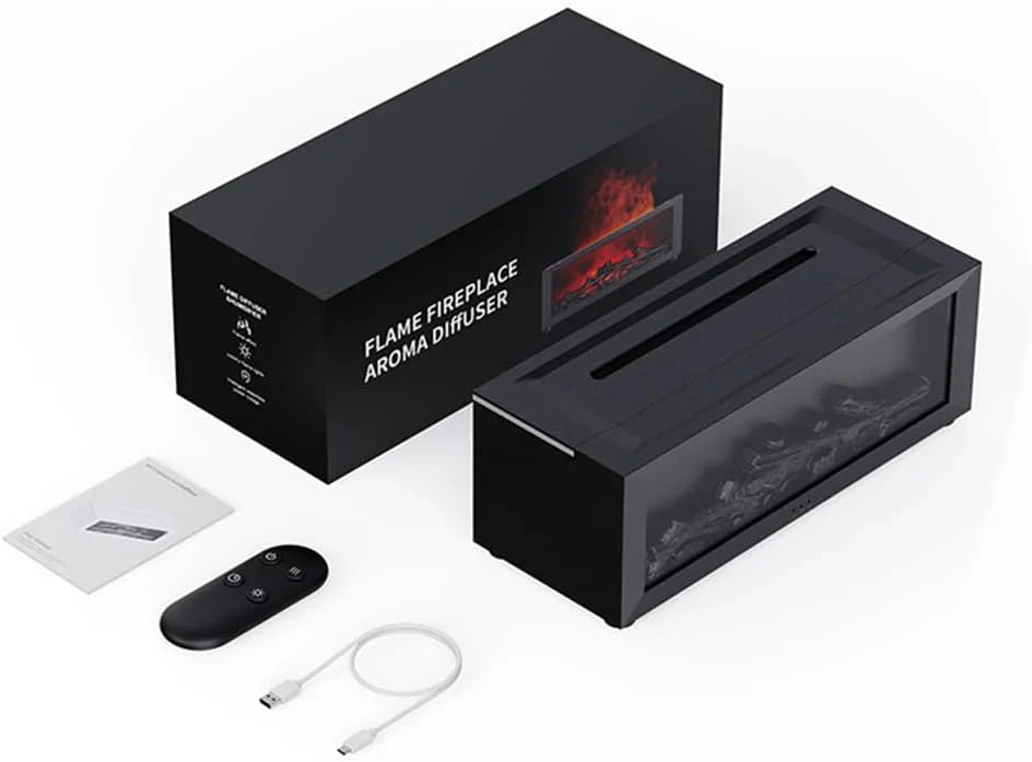 7-Color Changing Fireplace Flame Diffuser for Ambient Living