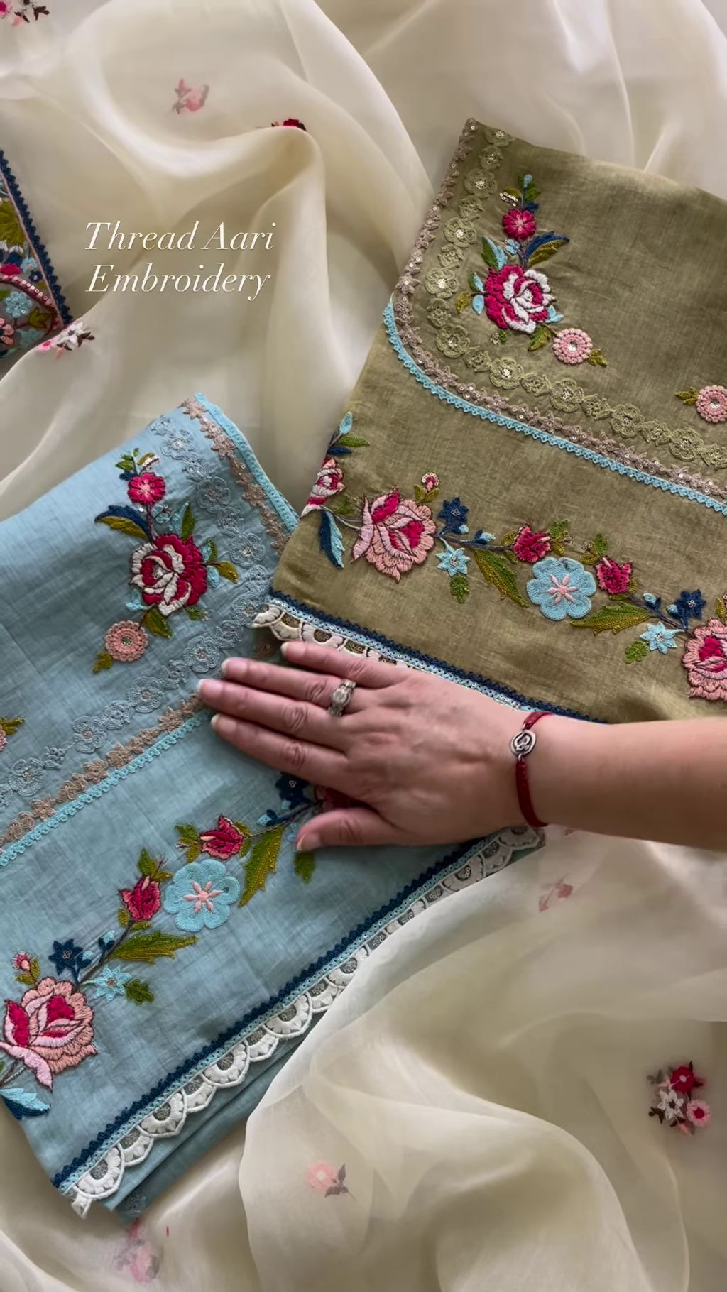Exquisite Aari Embroidery Suit Set