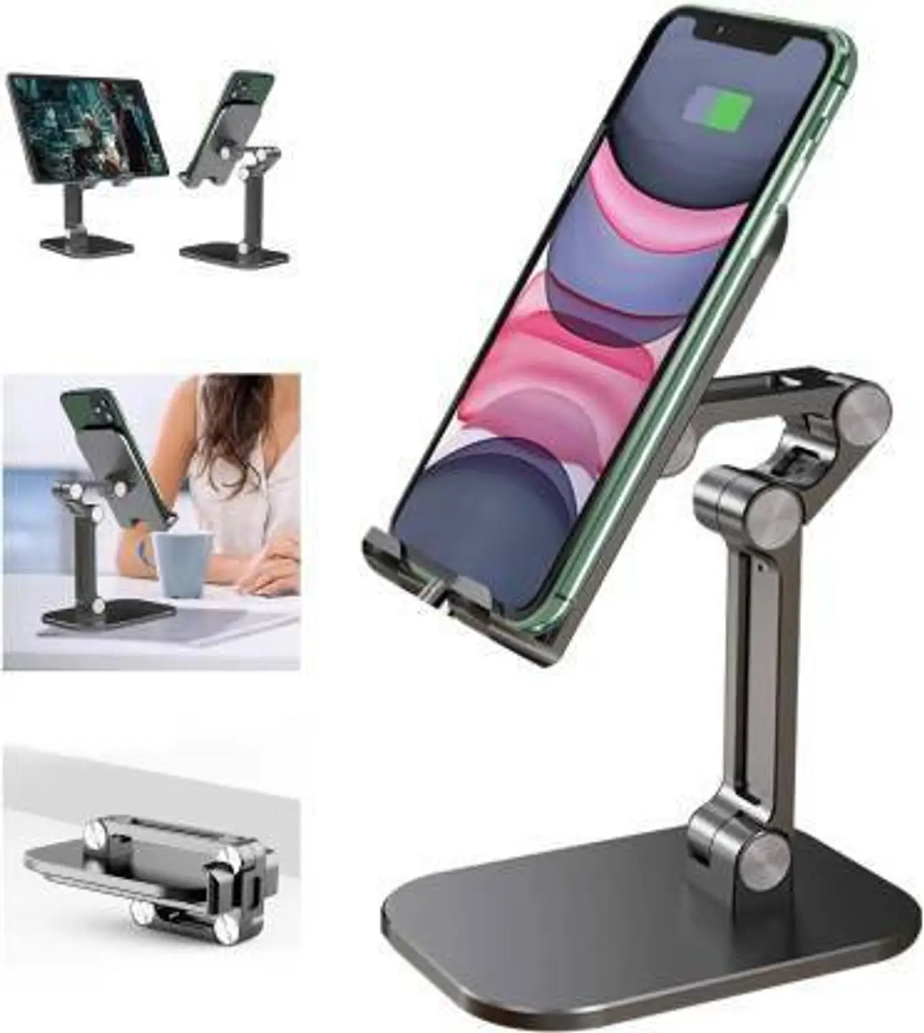 Adjustable Foldable Aluminum Mobile Phone & Tablet Stand
