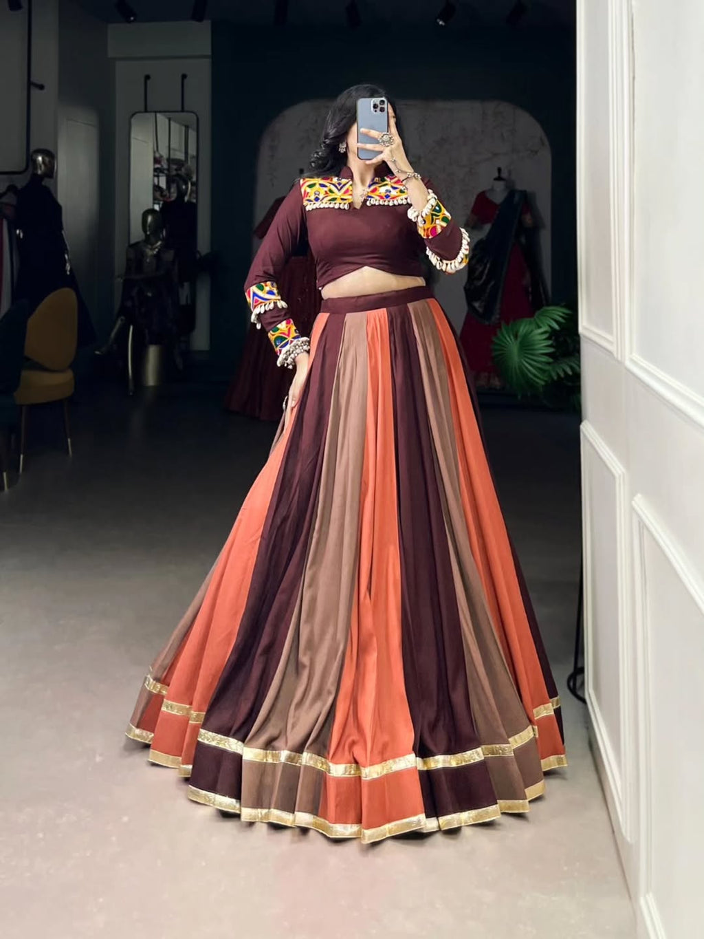 Mint Green Embroidered Peplum Top with Palazzo Pants & Dupatta Set