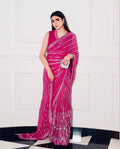 Beautiful Pink Color Designer Embroidered Saree