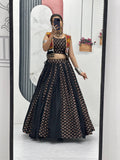 Navratri Special Black Color Cotton Lehenga Choli with Jacket | 6 Meter Flair | Festive Garba Outfit