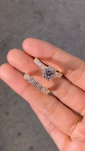 Round Brilliant Diamond Ring Set with Matching Band
