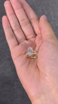 Elegant gold ring with stones