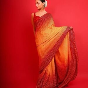Alia Bhatt Designer Silk Satin Georgette Saree