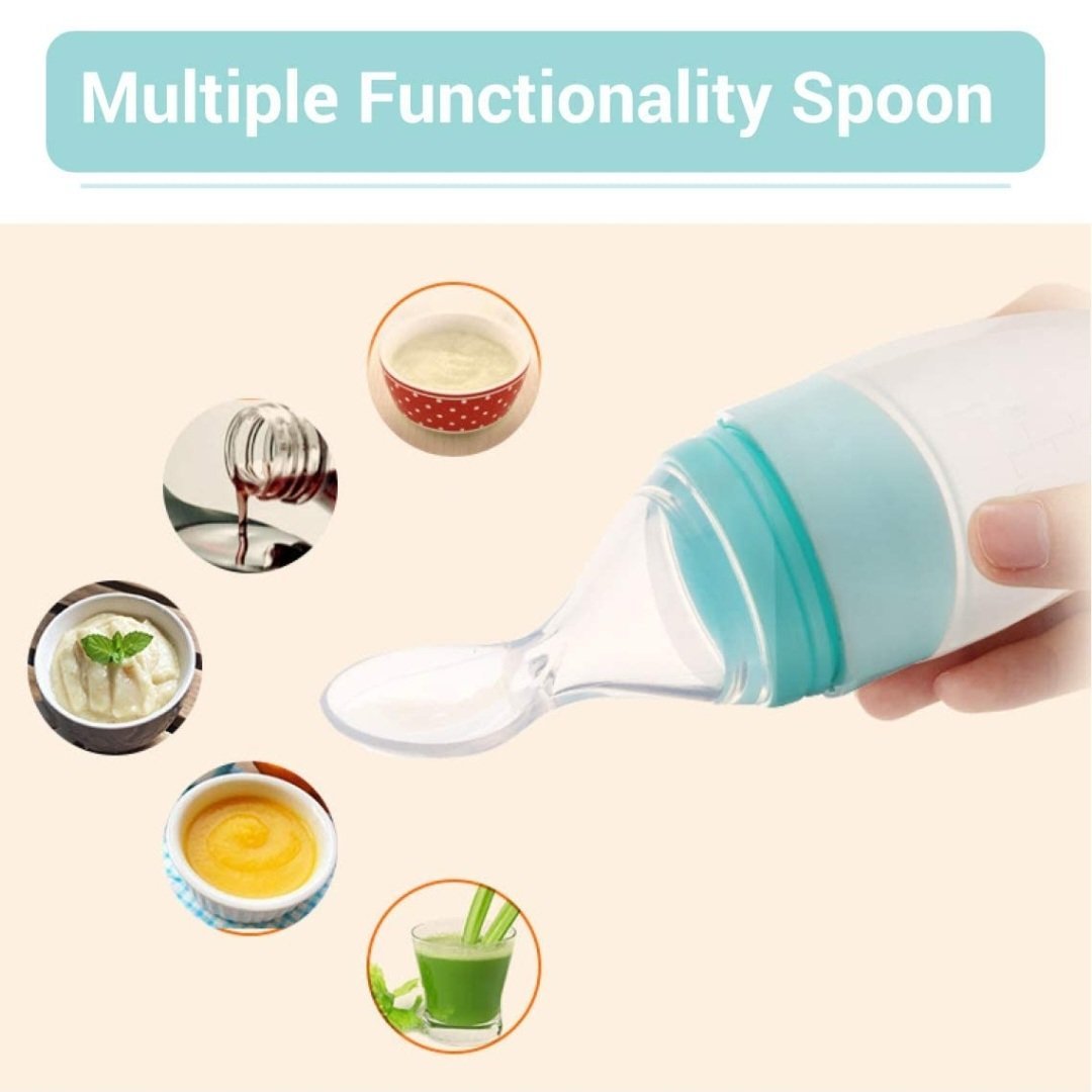 Baby Feeding Bottle with Soft Silicone Spoon Dispenser - Image 2