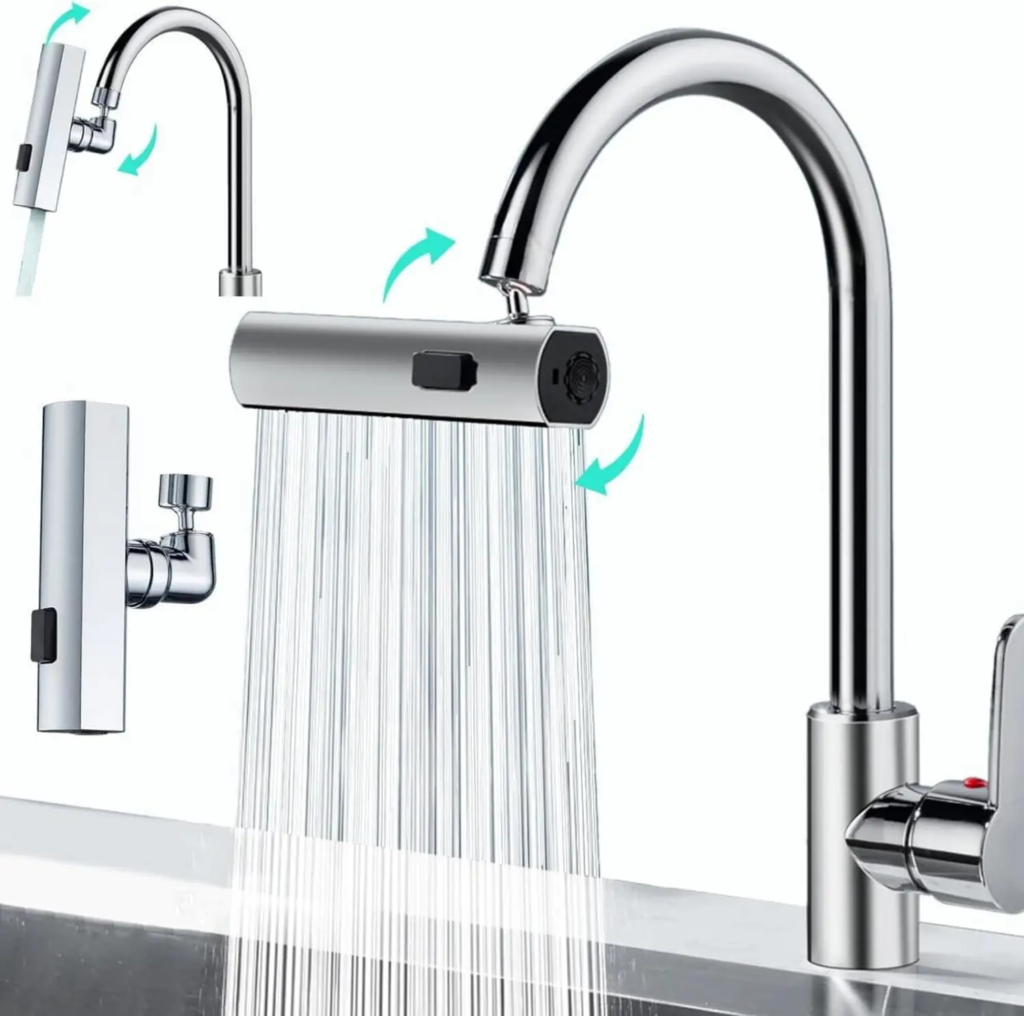 360° Rotating Kitchen Faucet Sprayer with Dual Water Modes - Photo 2