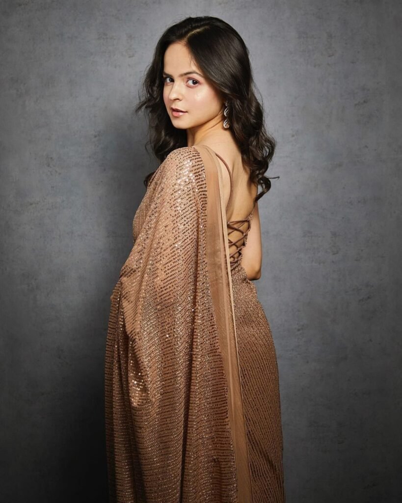 Brown Color Heavy Sequence Work Georgette Saree - Photo 2