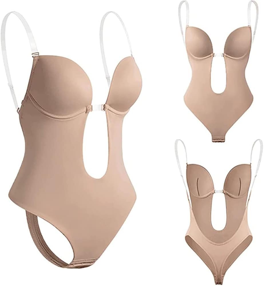 Women's Shapewear Bodysuit with Plunge Neckline