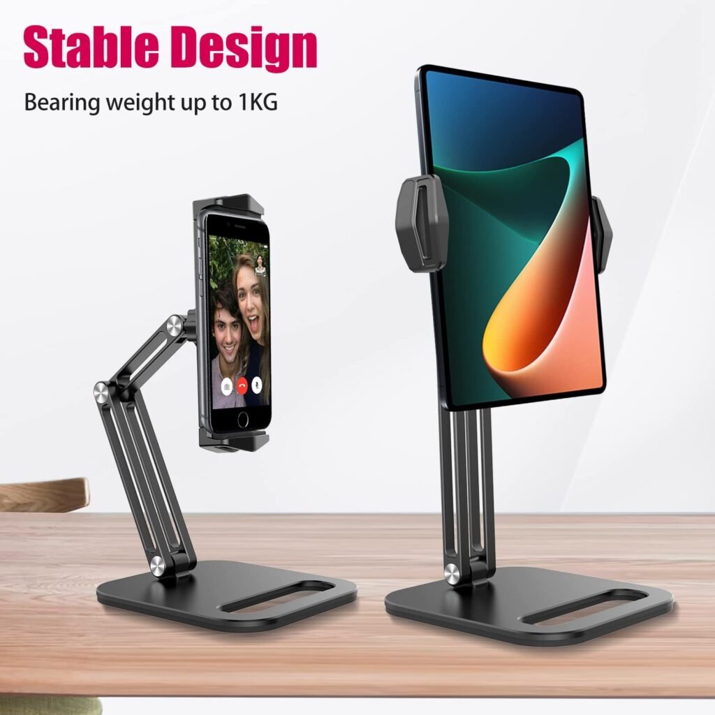 Adjustable Foldable Aluminum Mobile Phone & Tablet Stand - Photo 2