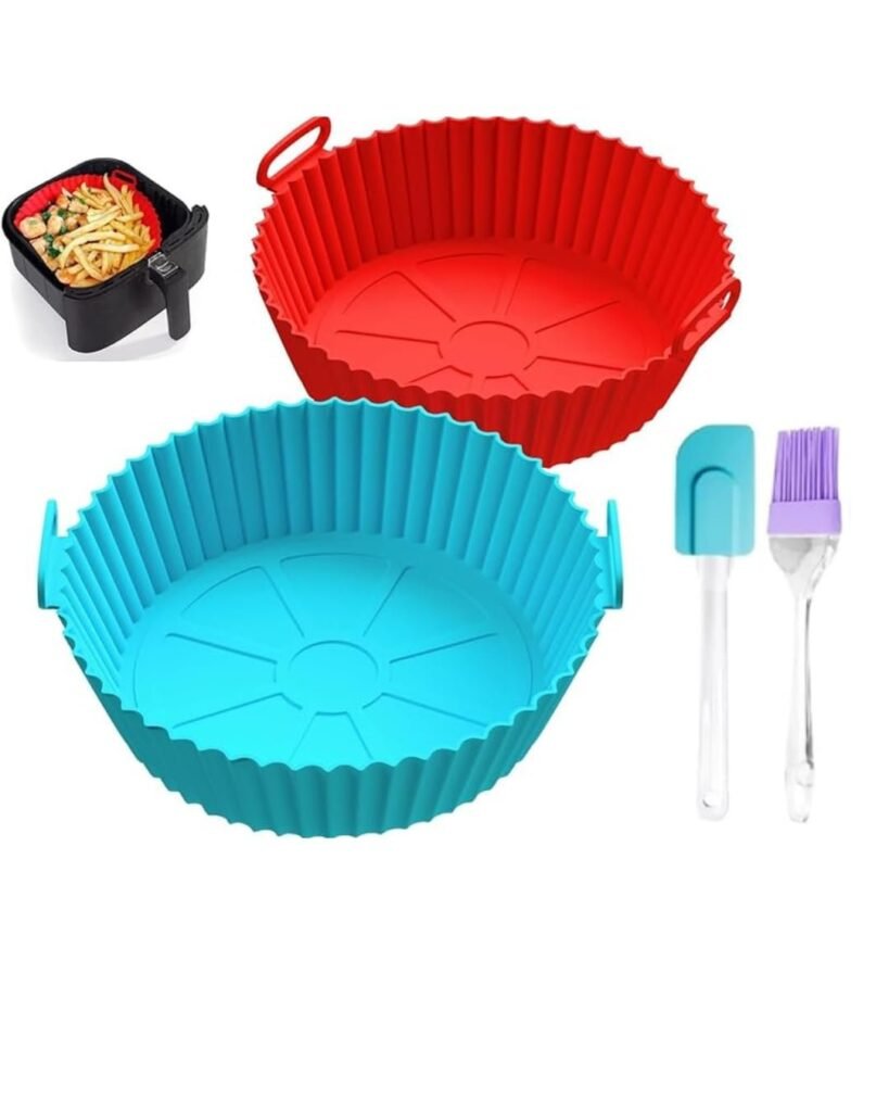 Reusable Silicone Air Fryer Liner with Handles - Photo 2