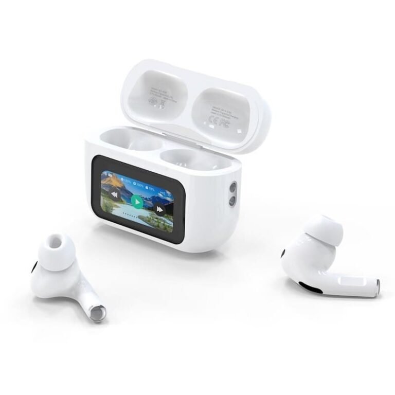 Smart Display Wireless Earbuds with Charging Case