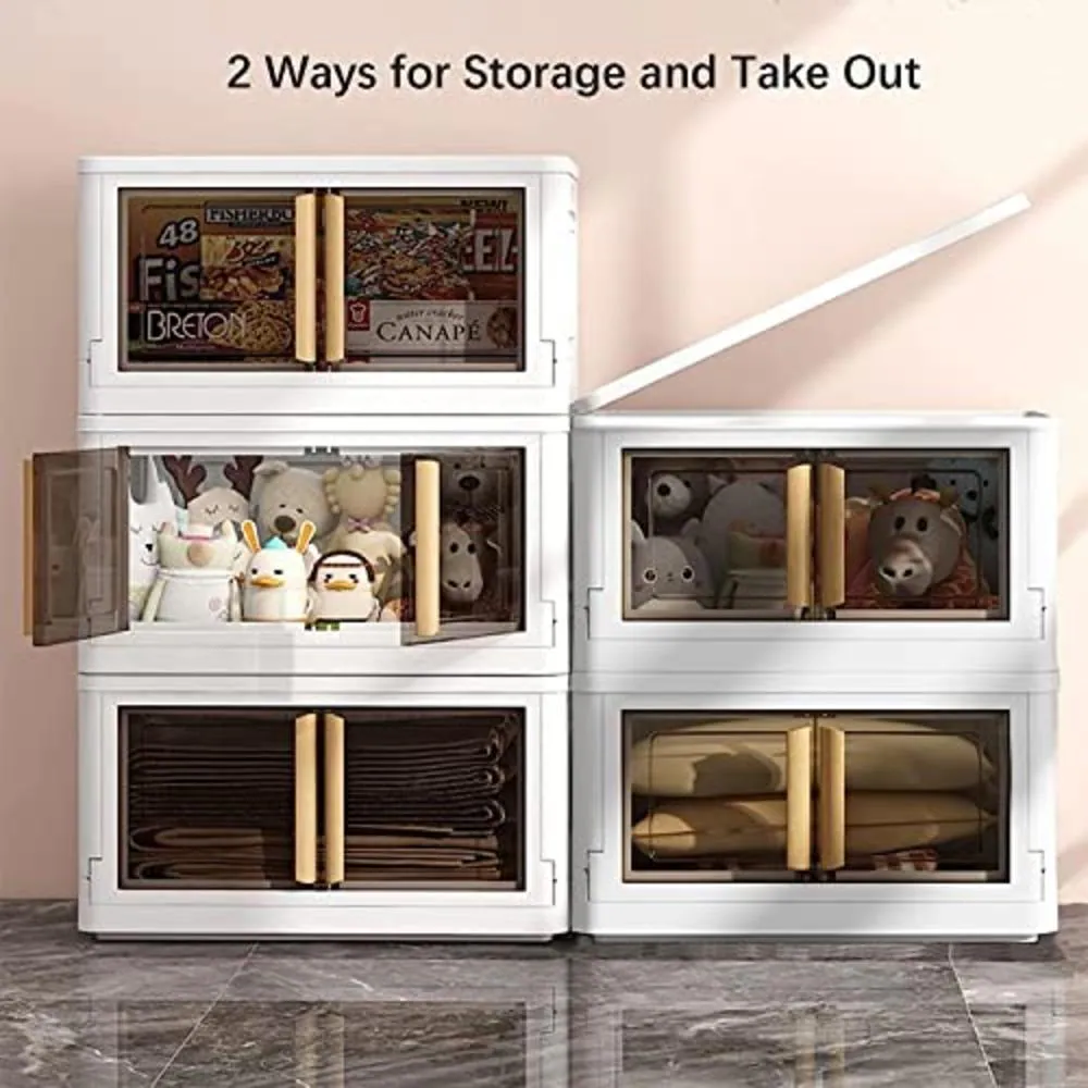 Stackable Multi-Purpose Storage Box with Transparent Doors - Image 3