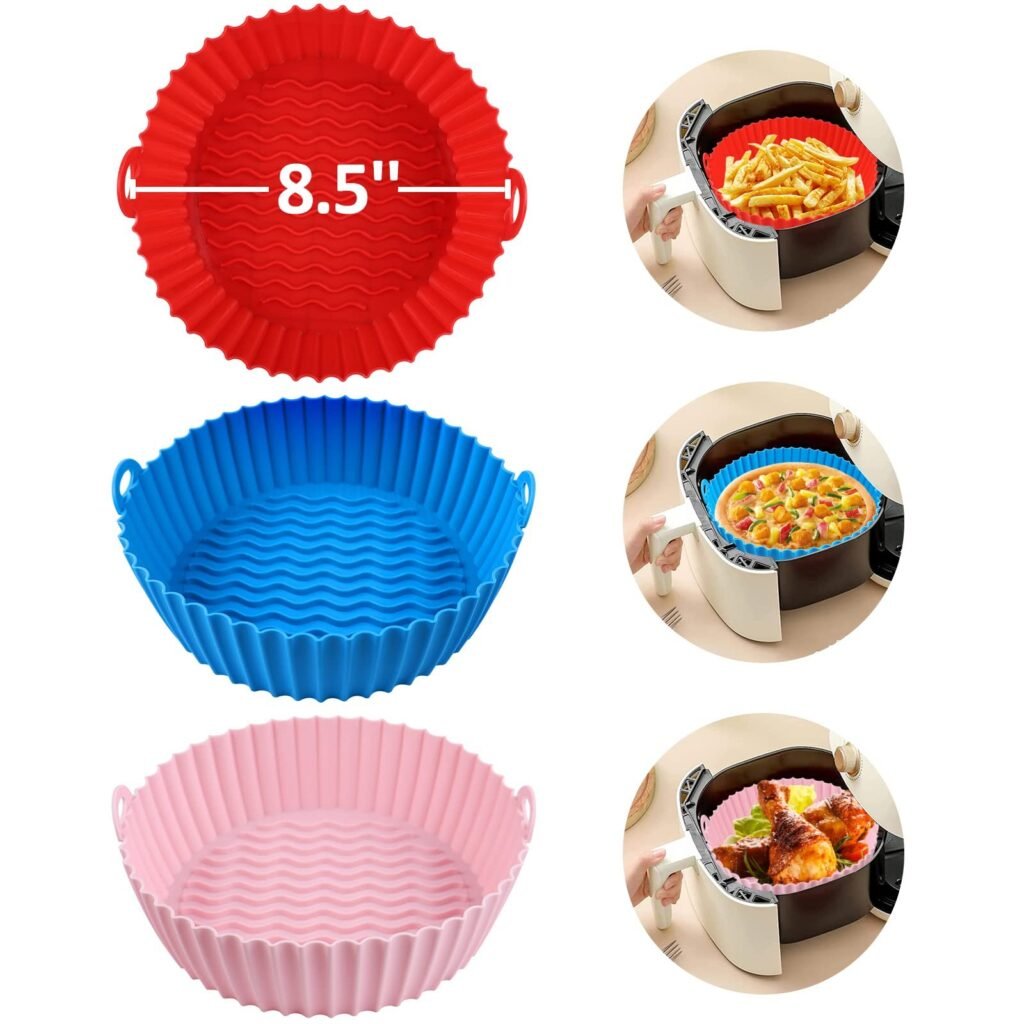 Reusable Silicone Air Fryer Liner with Handles - Photo 1
