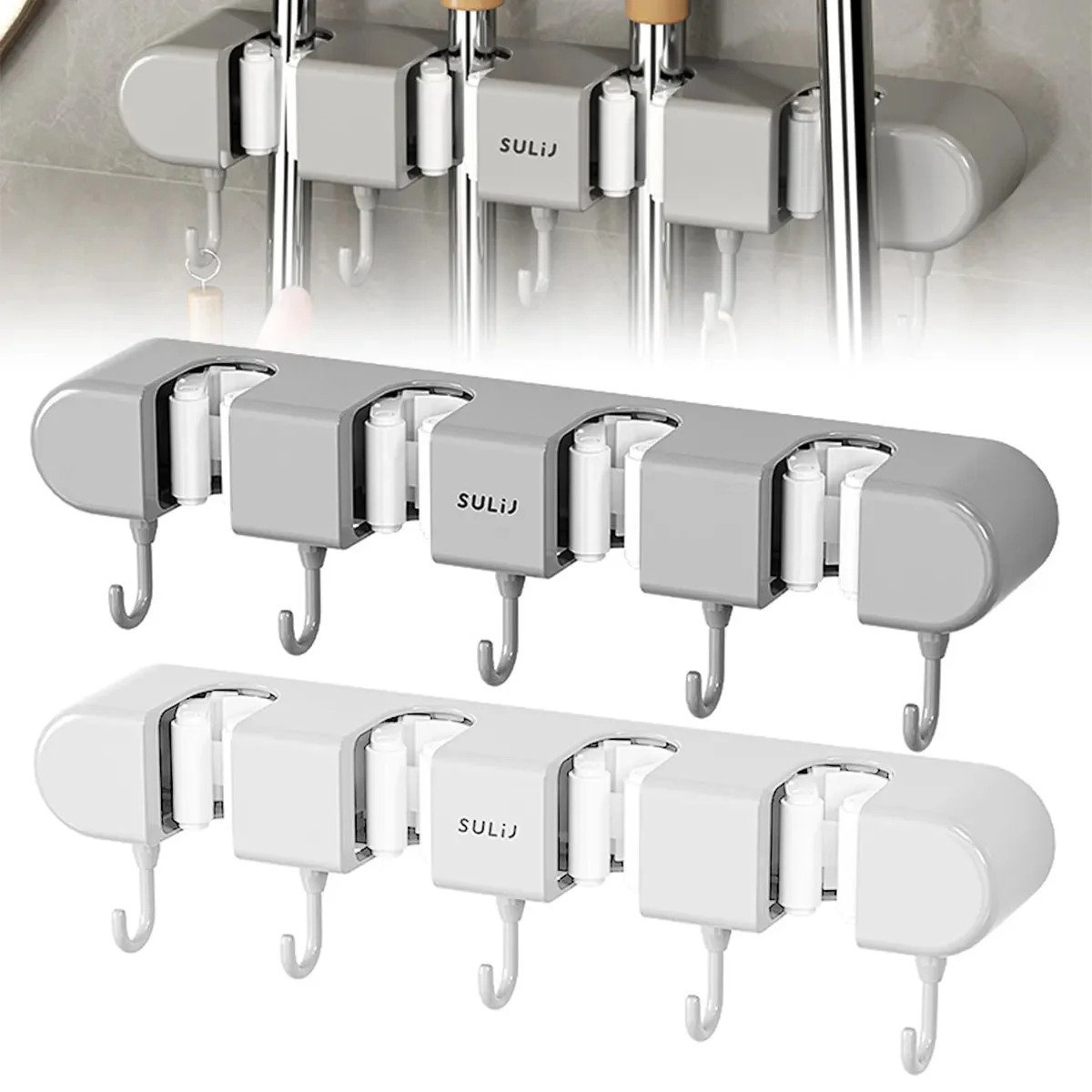 Wall Mounted Mop and Broom Holder Organizer - Image 4