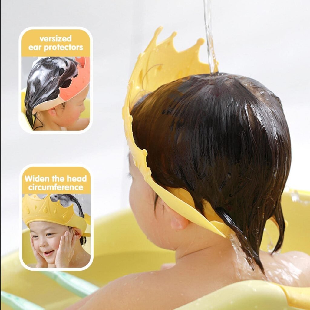 Adjustable Baby Shampoo Shower Cap with Ear Protection - Photo 4