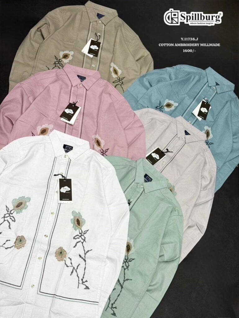 Spillburg Off-White Linen Digital Placement Floral Print Shirt - Photo 3