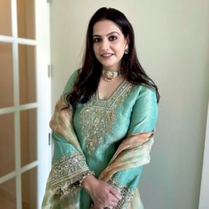Rama Color Embroidery Work Palazzo Suit
