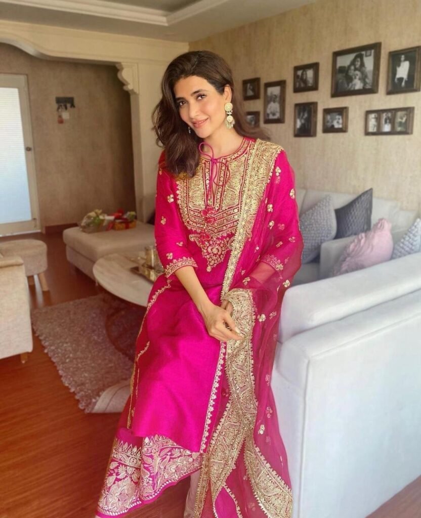 Pink Color Embroidery With Sequence Work Palazzo Suit - Photo 2