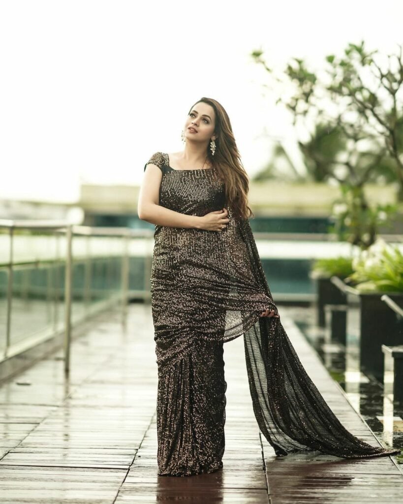 Black Color Sequence Embroidery Work Beautiful Georgette Saree - Photo 4