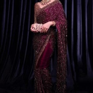 Stunning Heavy Work Kasturi Silk Saree