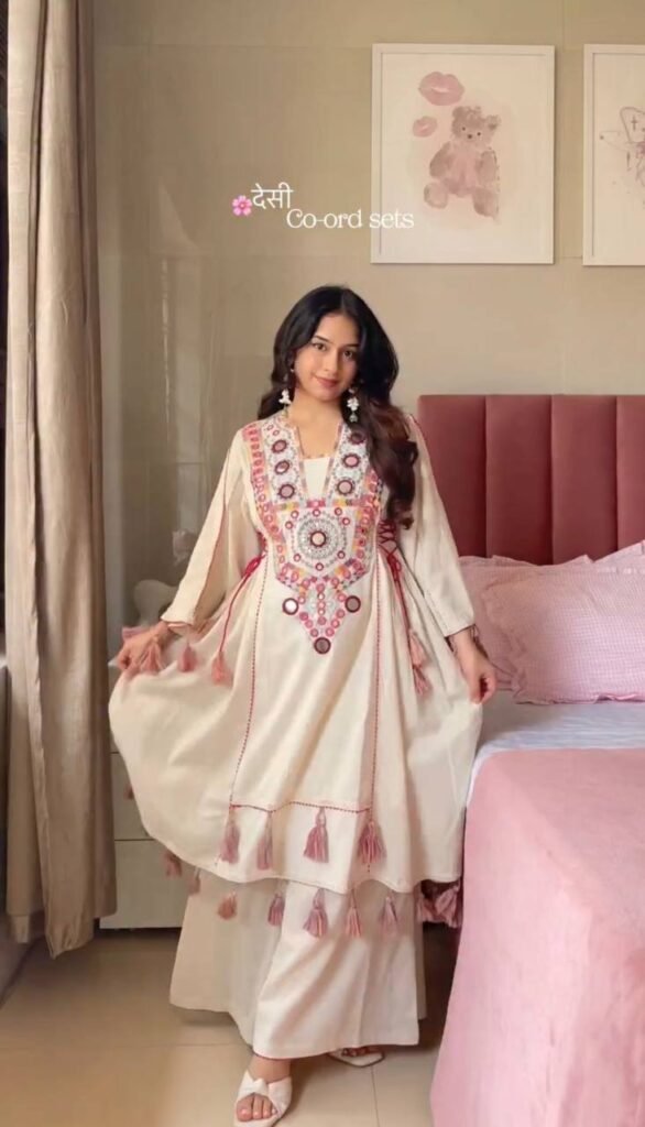 White Rakhi Special Designer Co-ord - Photo 2