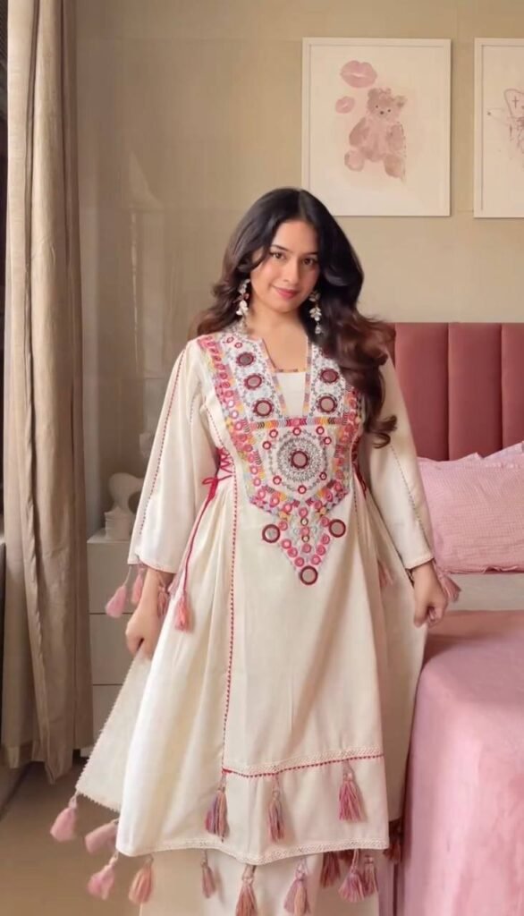 White Rakhi Special Designer Co-ord - Photo 3
