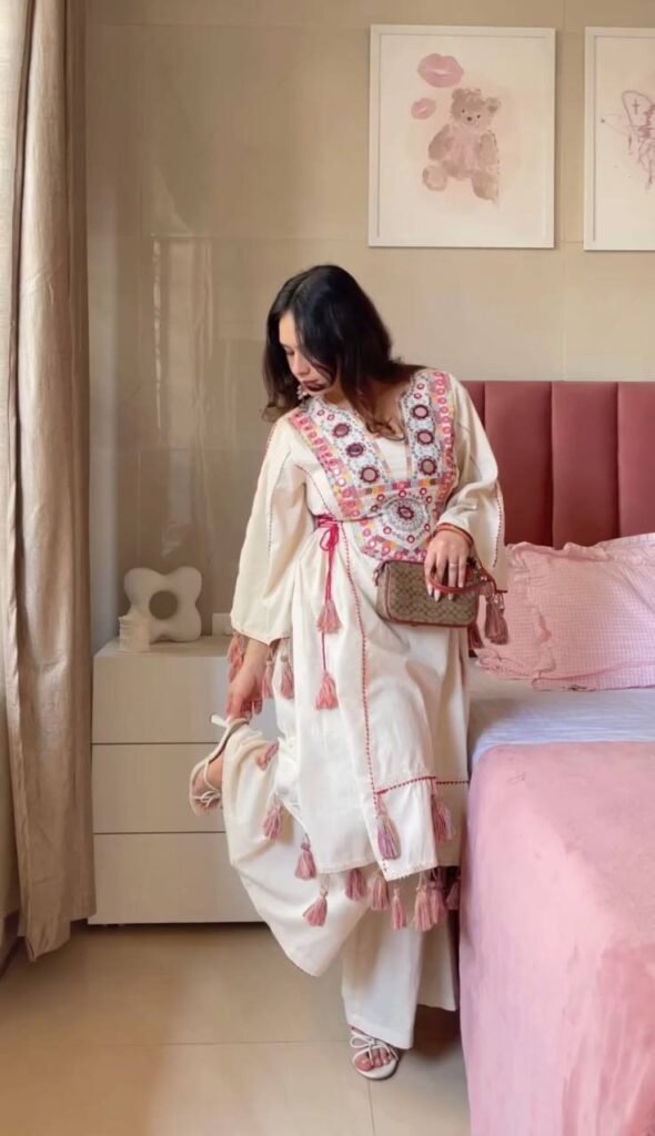White Rakhi Special Designer Co-ord - Photo 4