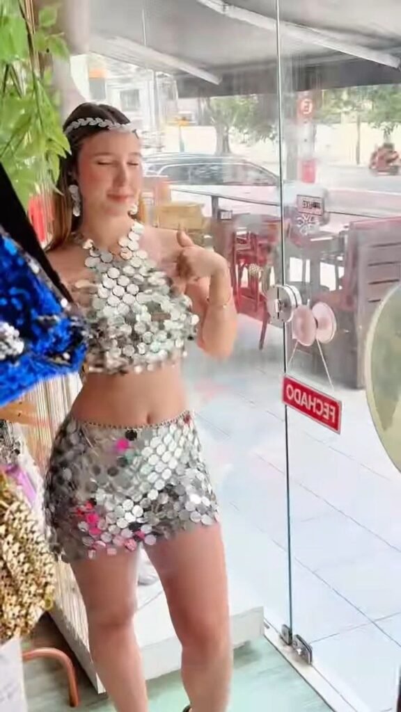 Gold Sequin Disc Two-Piece Party Set - Photo 3