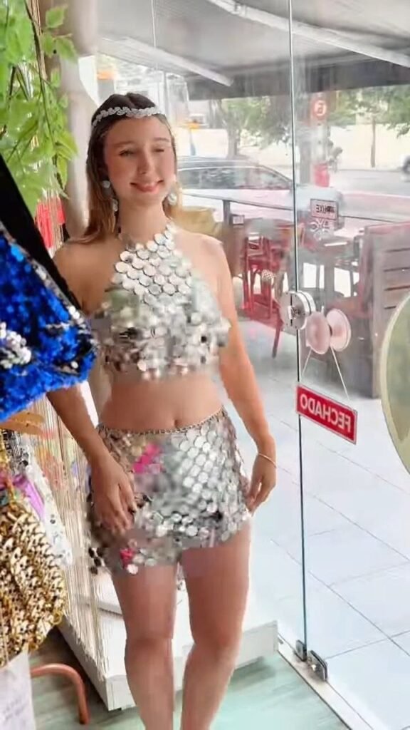 Gold Sequin Disc Two-Piece Party Set - Photo 6