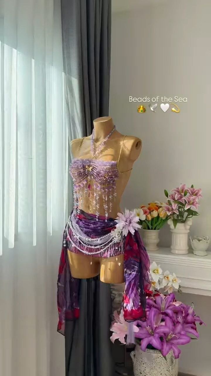 Golden Fringe Halter Mini Dress - Image 3