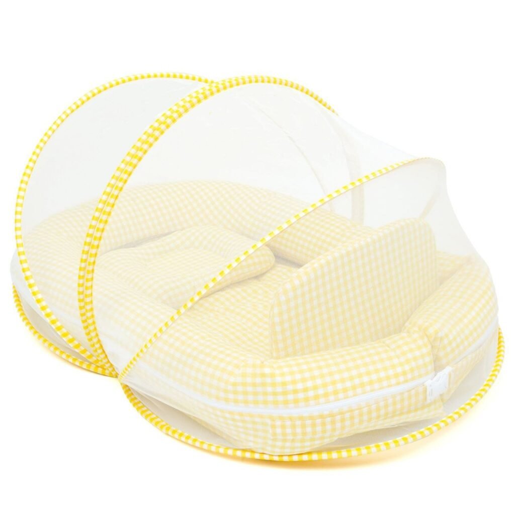 Foldable Baby Mosquito Net Bed with Soft Cushion Mattress - Photo 2