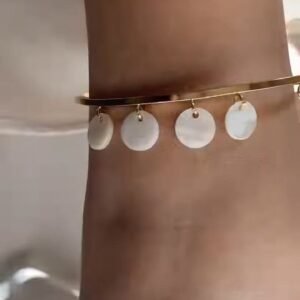 Elegant Gold-Tone Coin Charm Anklet