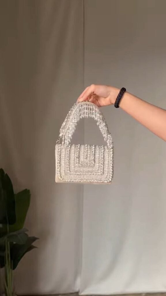 Crystal Beaded Mini Handbag - Photo 1